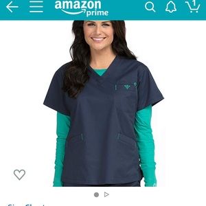 Med Couture Navy and Spearmint Scrub set